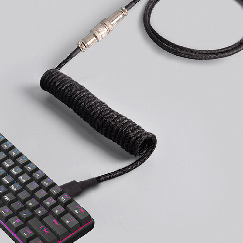 coiled usb c keyboard cable