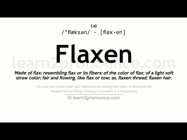 define flaxen