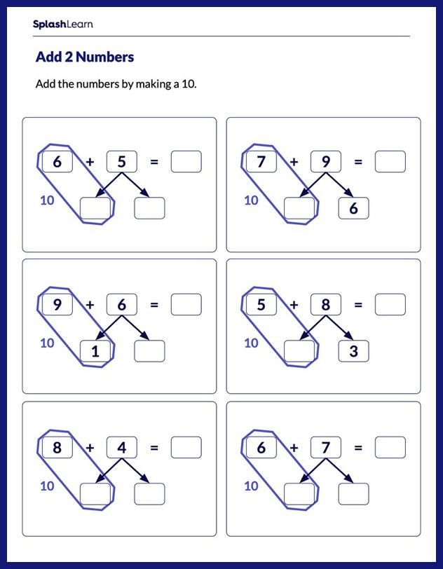 making 10 to add worksheets