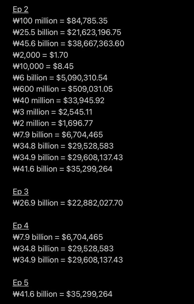 45.6billion won in pounds