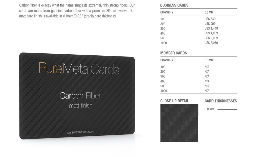 carbon fiber credit card