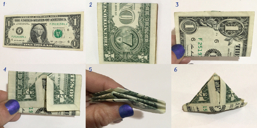 how to make origami out of dollar bills