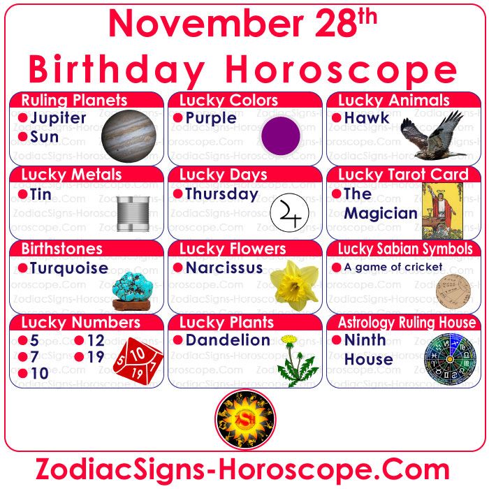 november 28 zodiac sign