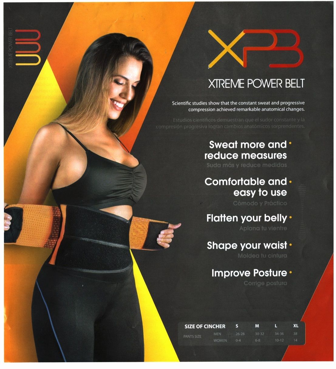 xtreme power belt size chart