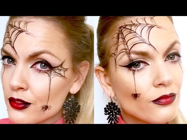 halloween spider web makeup