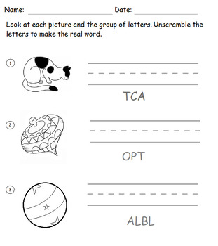 scrambled letters to make a word