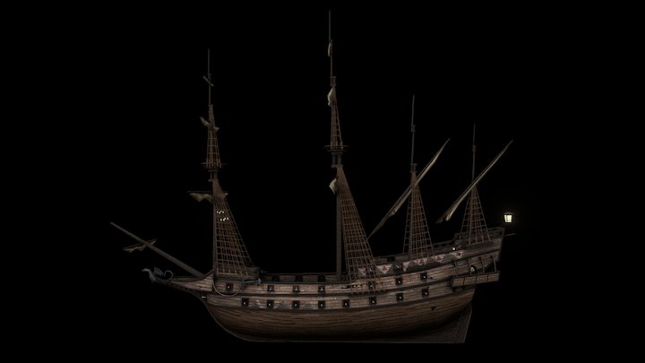 medieval ship 3d model