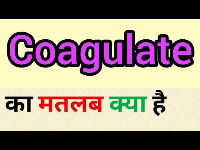 coagulate meaning in hindi