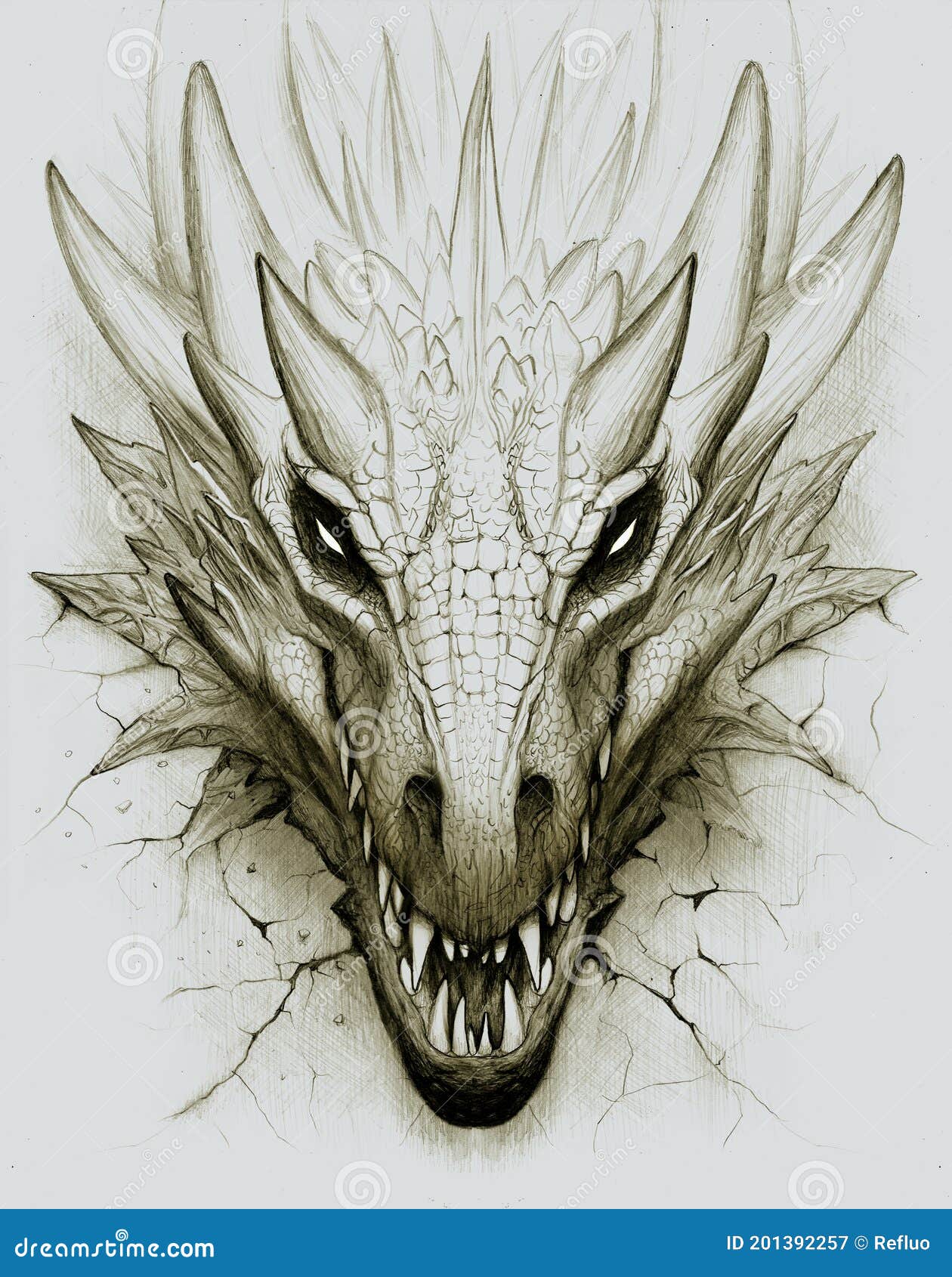 dibujo a lapiz dragon