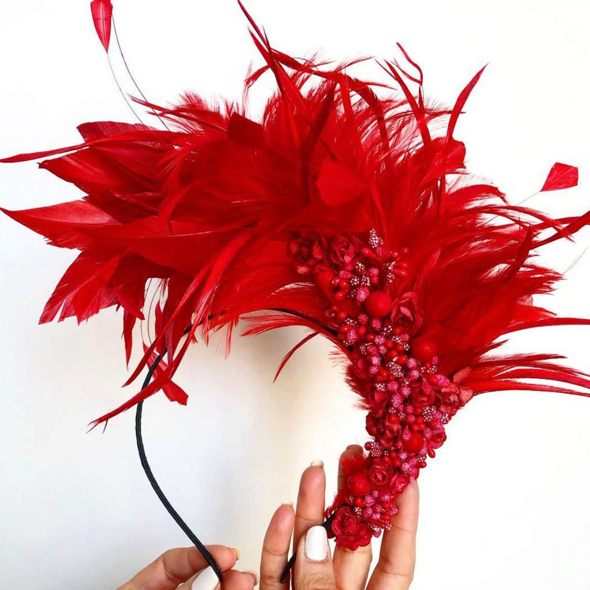 tocados de carnaval con plumas