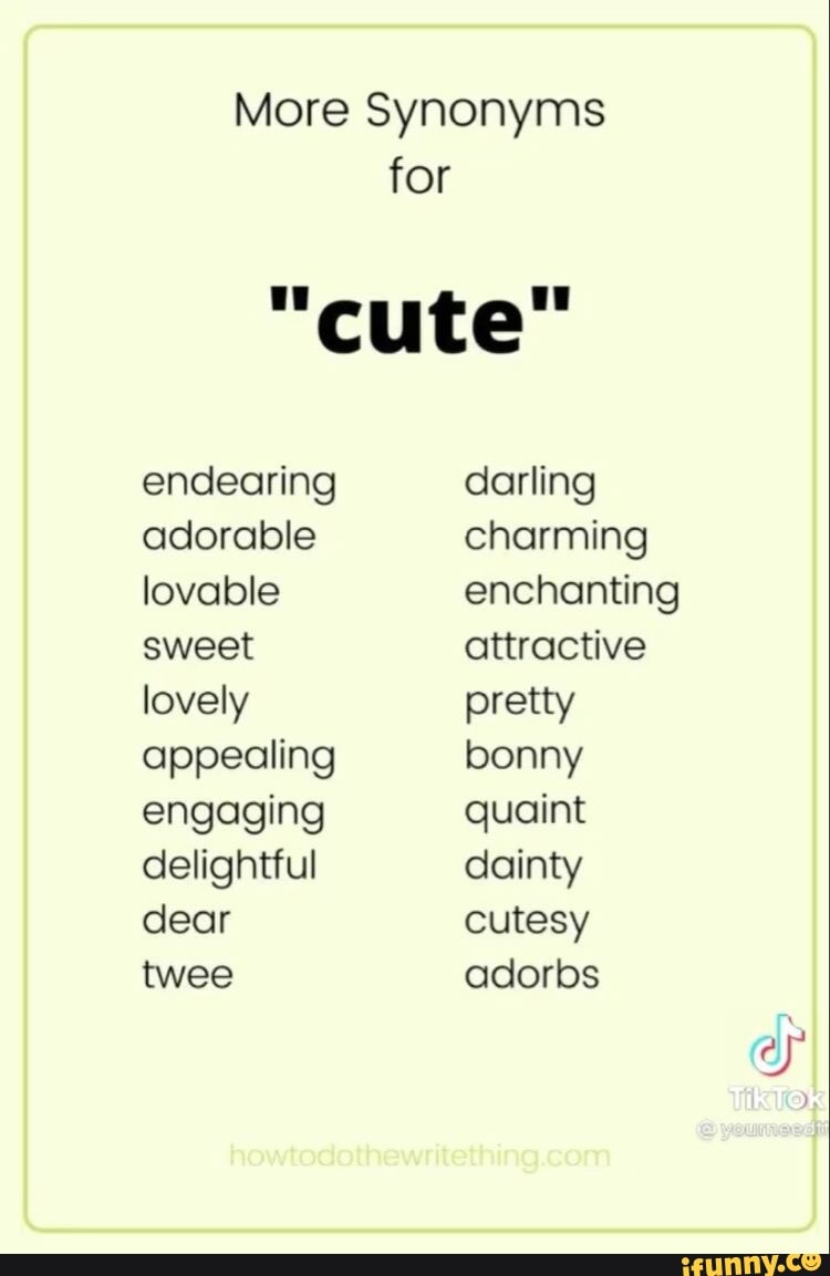 cute synonyms