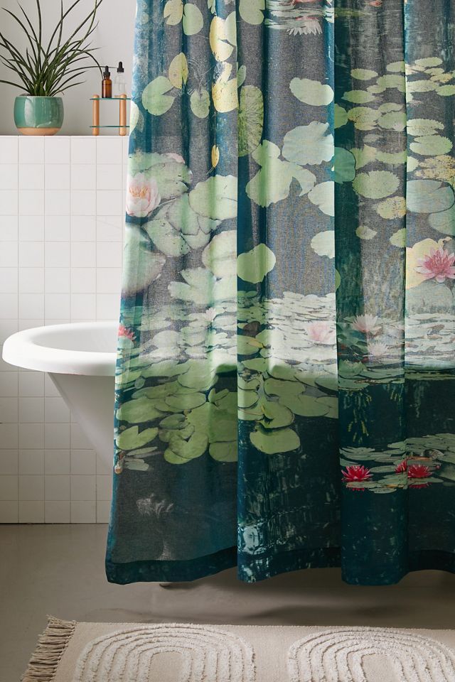 water lily shower curtain