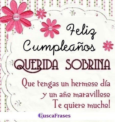 muchas felicidades sobrina