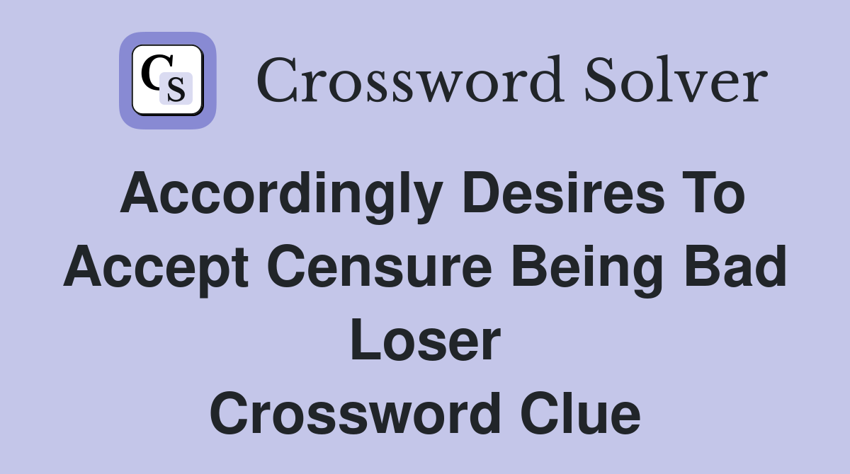 censure crossword clue