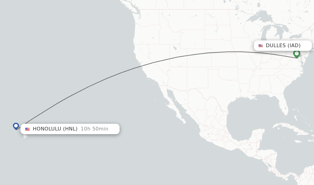 usa to hawaii flight time