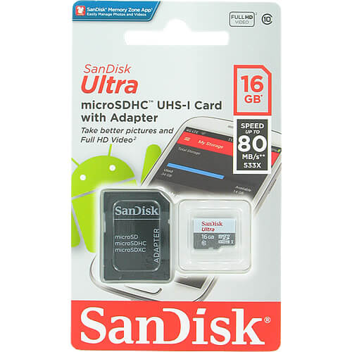 16 gb sandisk memory card