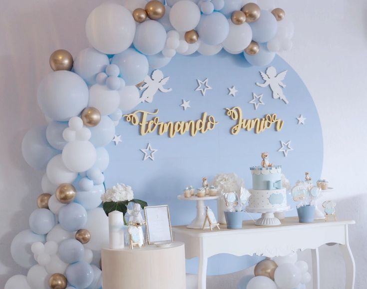 decoracion para bautizo niño