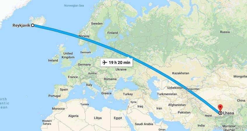 how long is flight to reykjavik