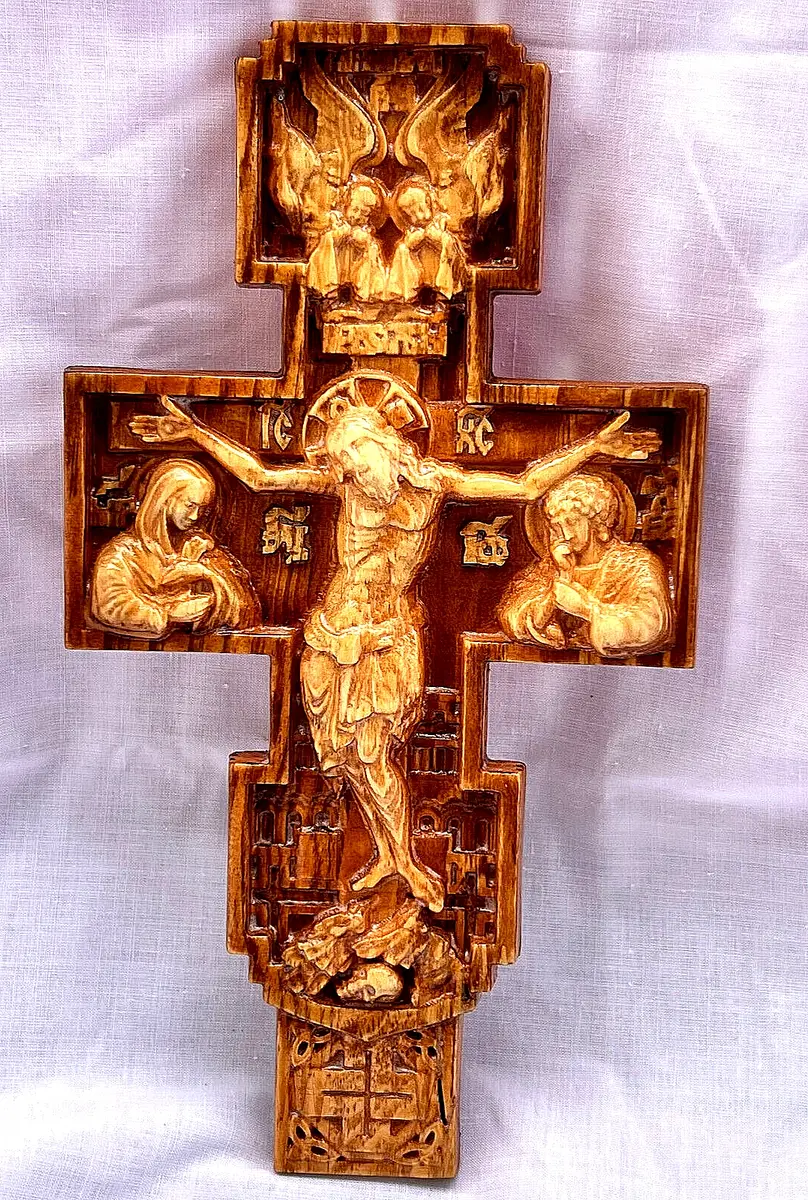 vintage wooden crucifix