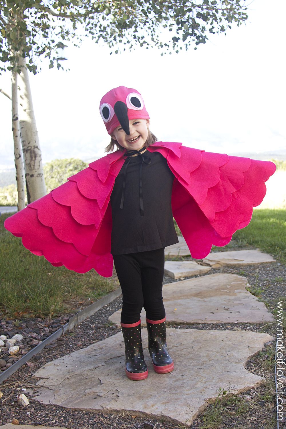 flamingo bird costume