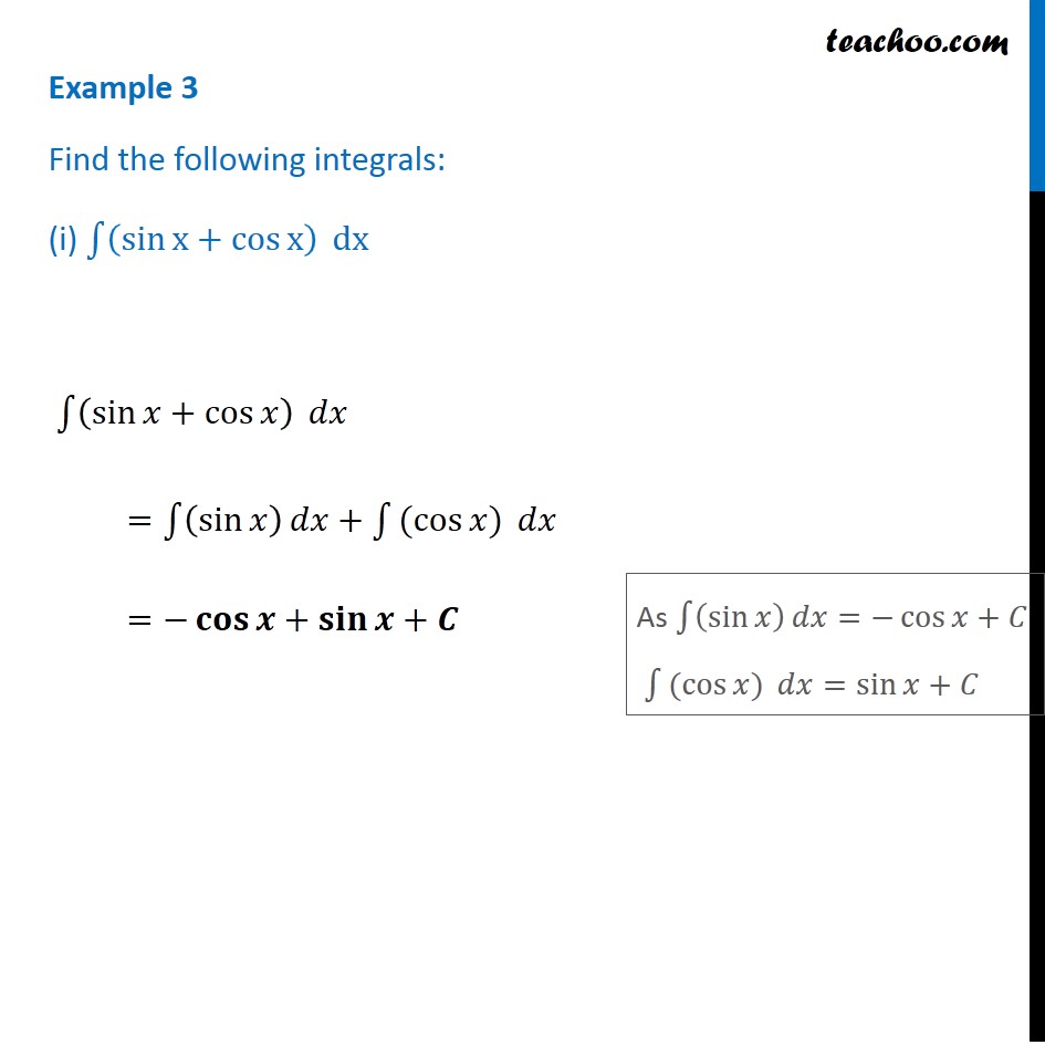 integration of cos x sin x