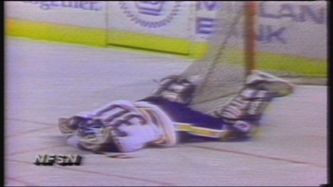 goalie gets throat cut