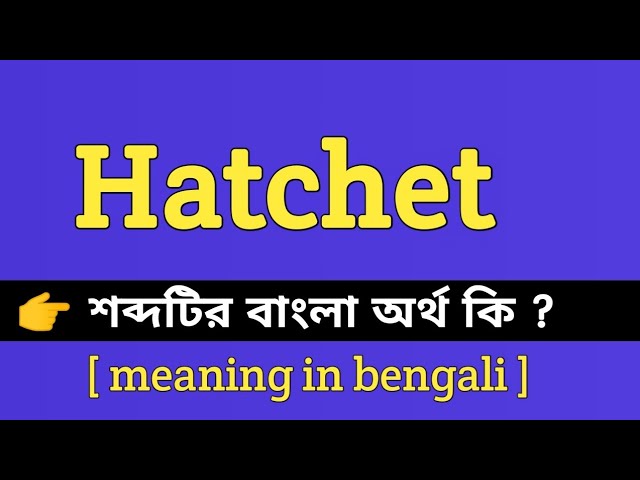 hatchet meaning in bengali