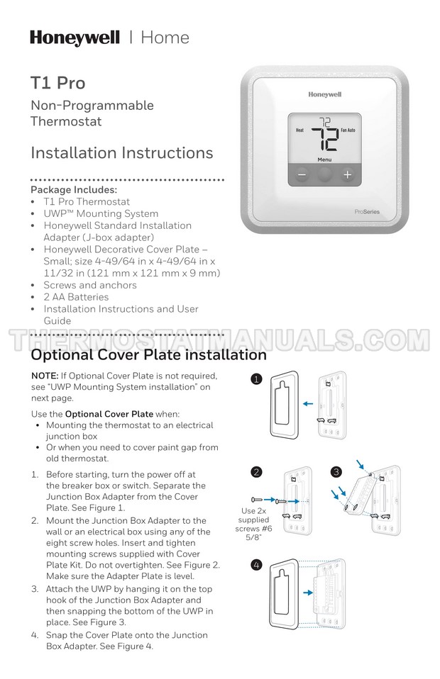 honeywell home instructions