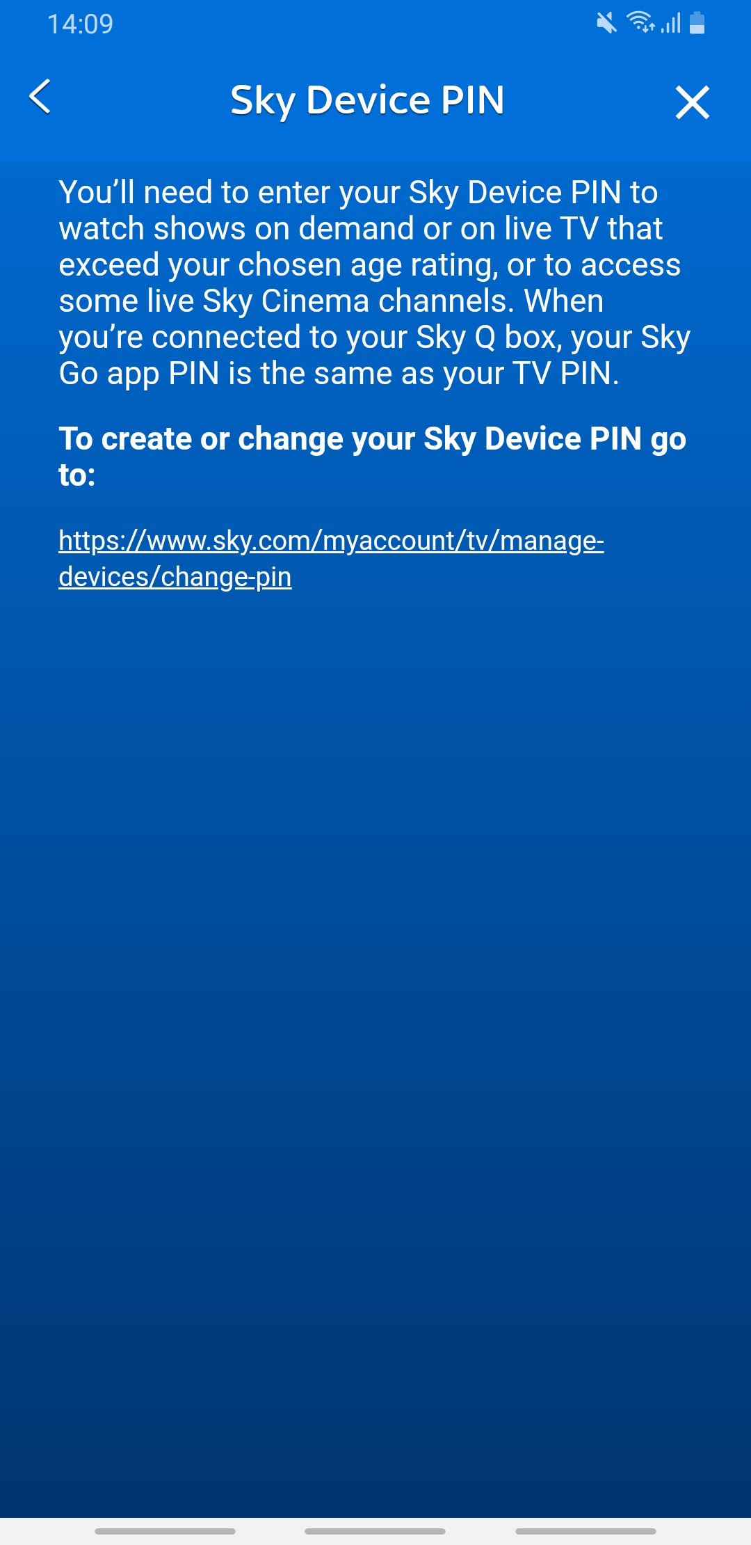 sky device pin