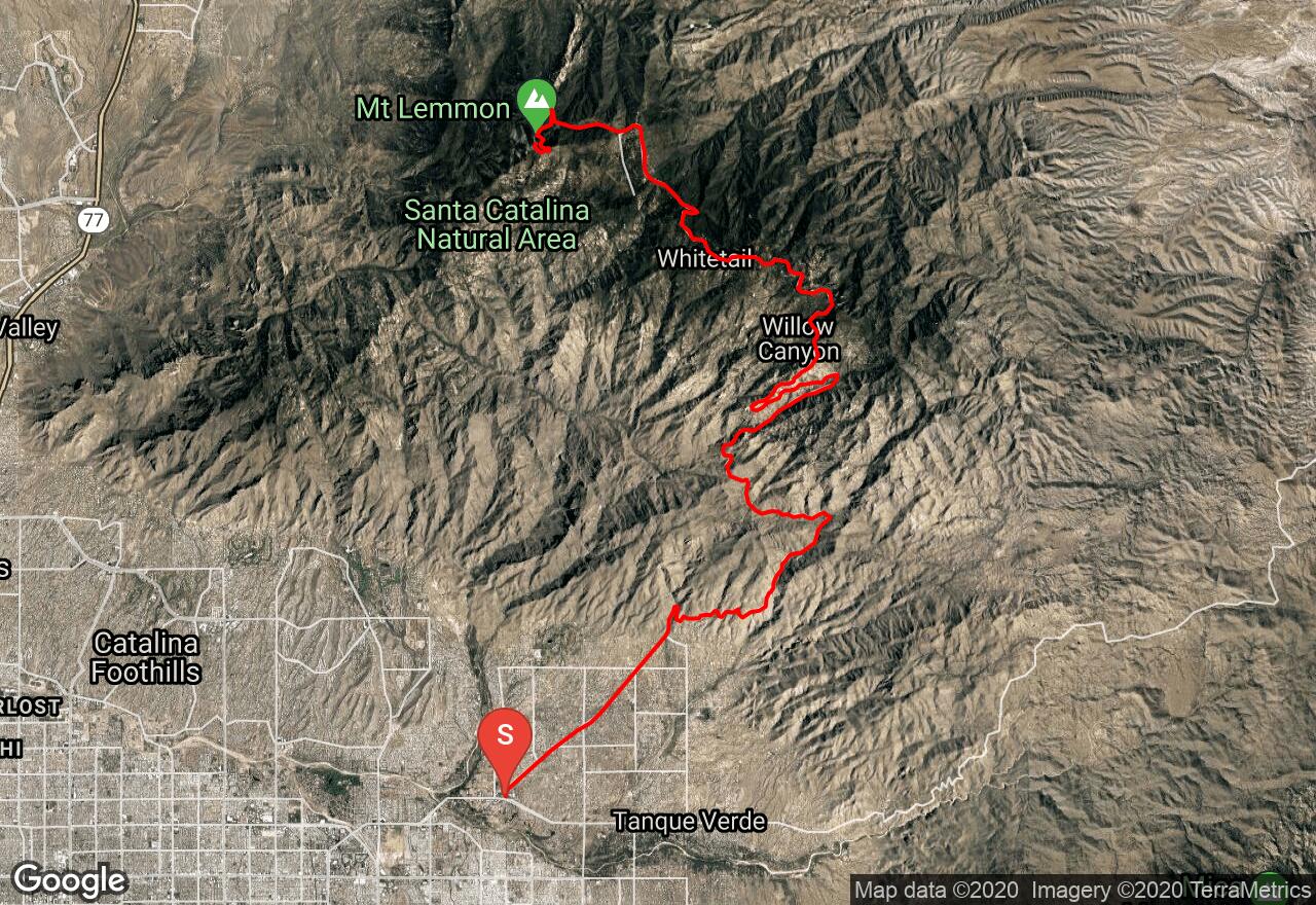 mt lemmon scenic byway map