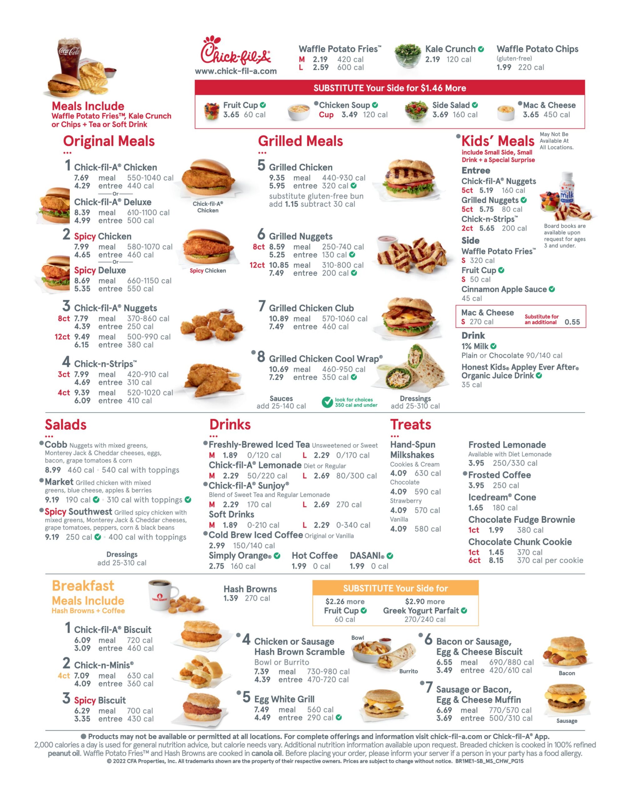 chick fil a menu