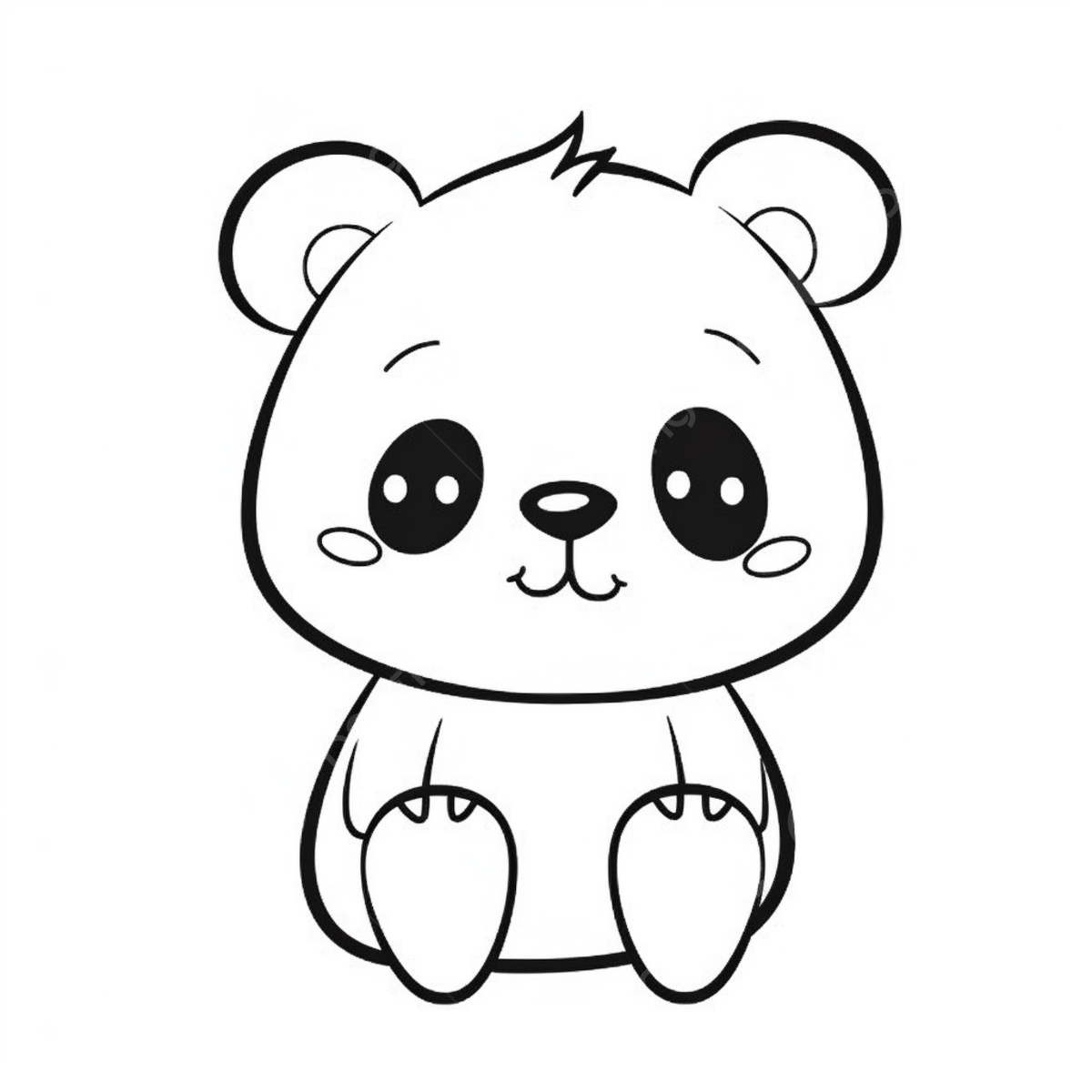 oso panda para colorear