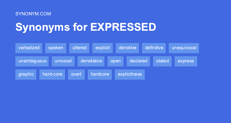 expressed synonym