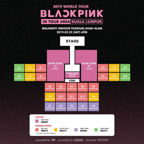 blackpink concert ticket price range