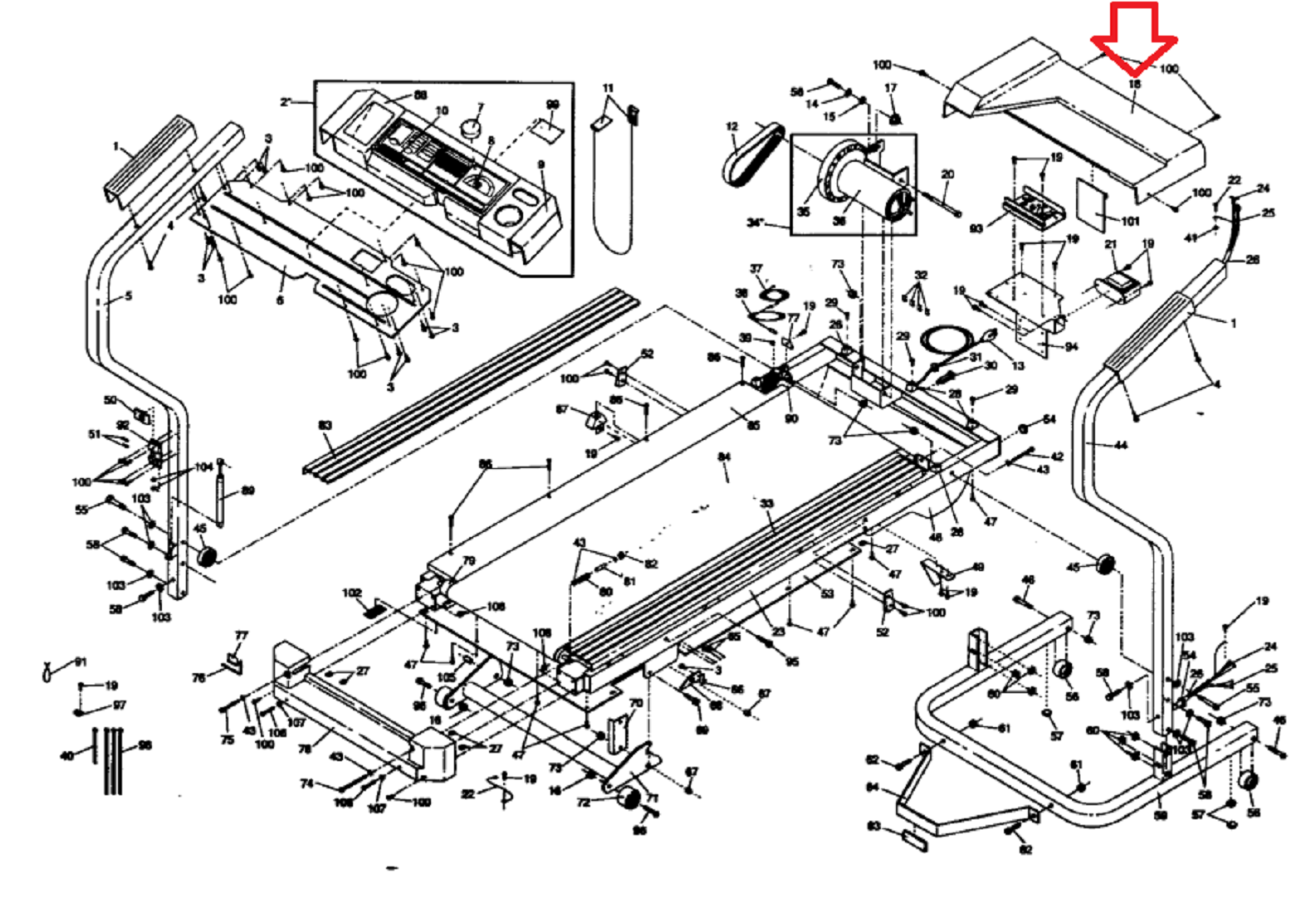 weslo treadmill parts