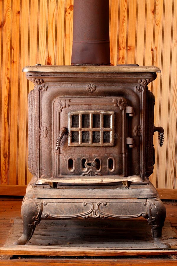 old wood heater