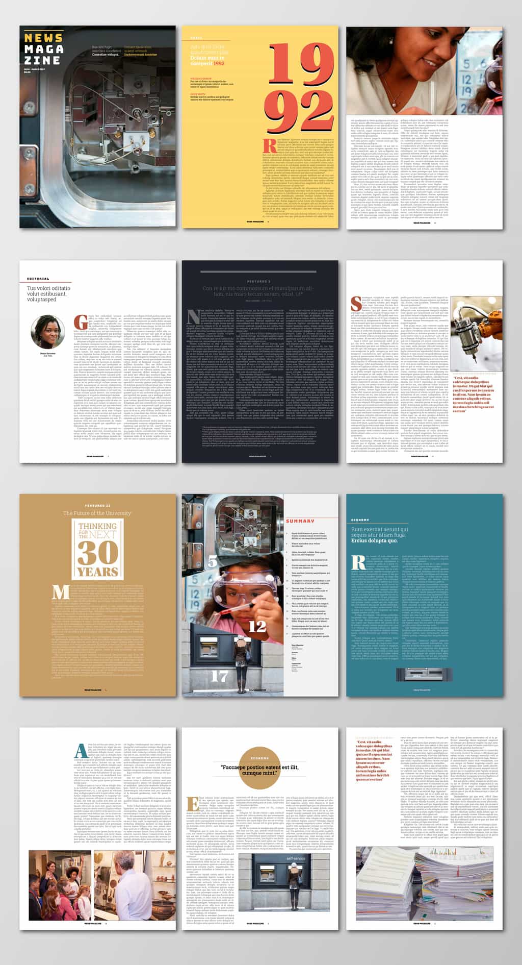 indesign layout inspiration