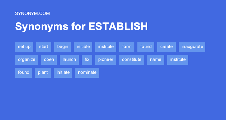 establish synonym