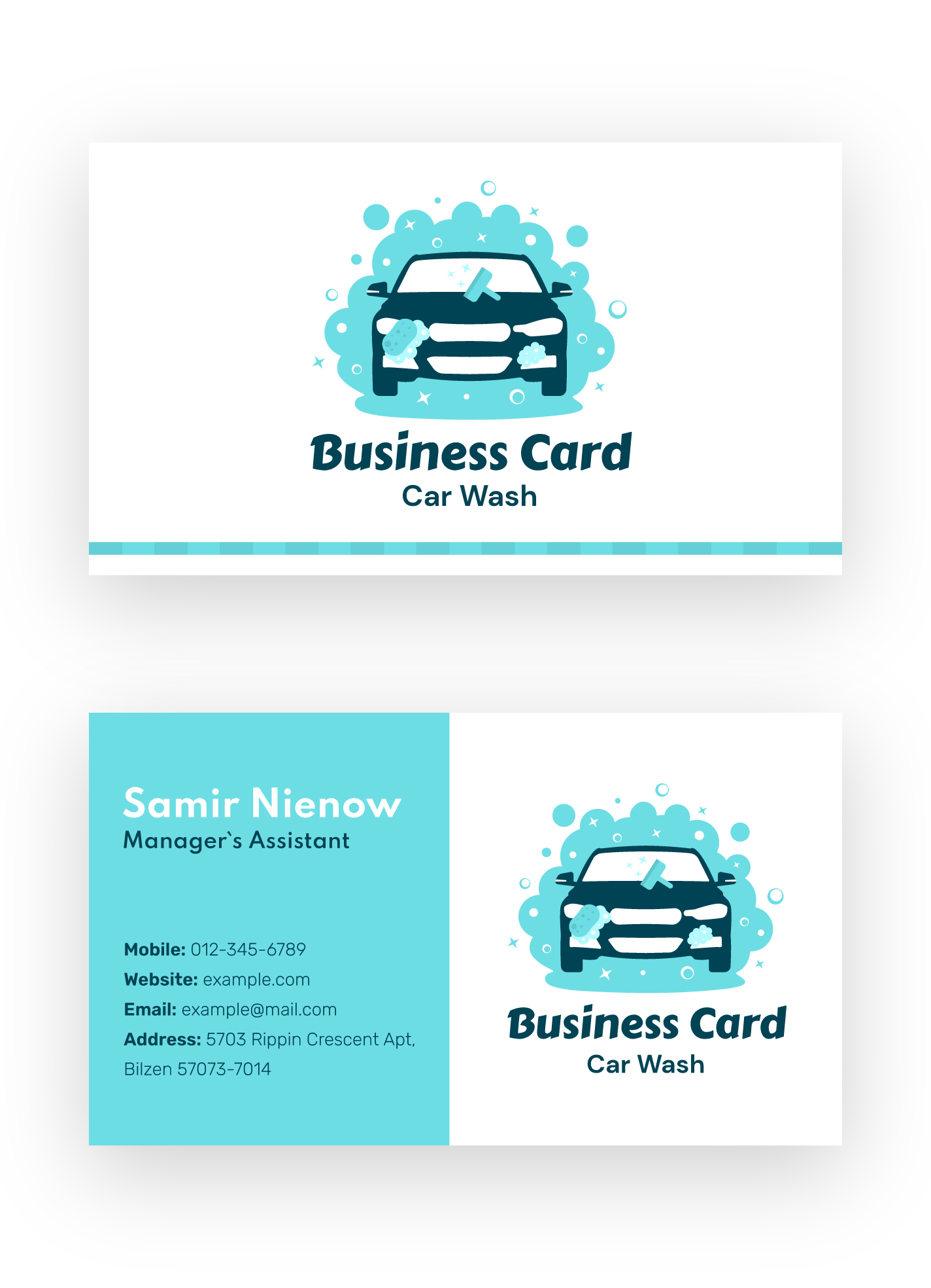 car detailing business cards