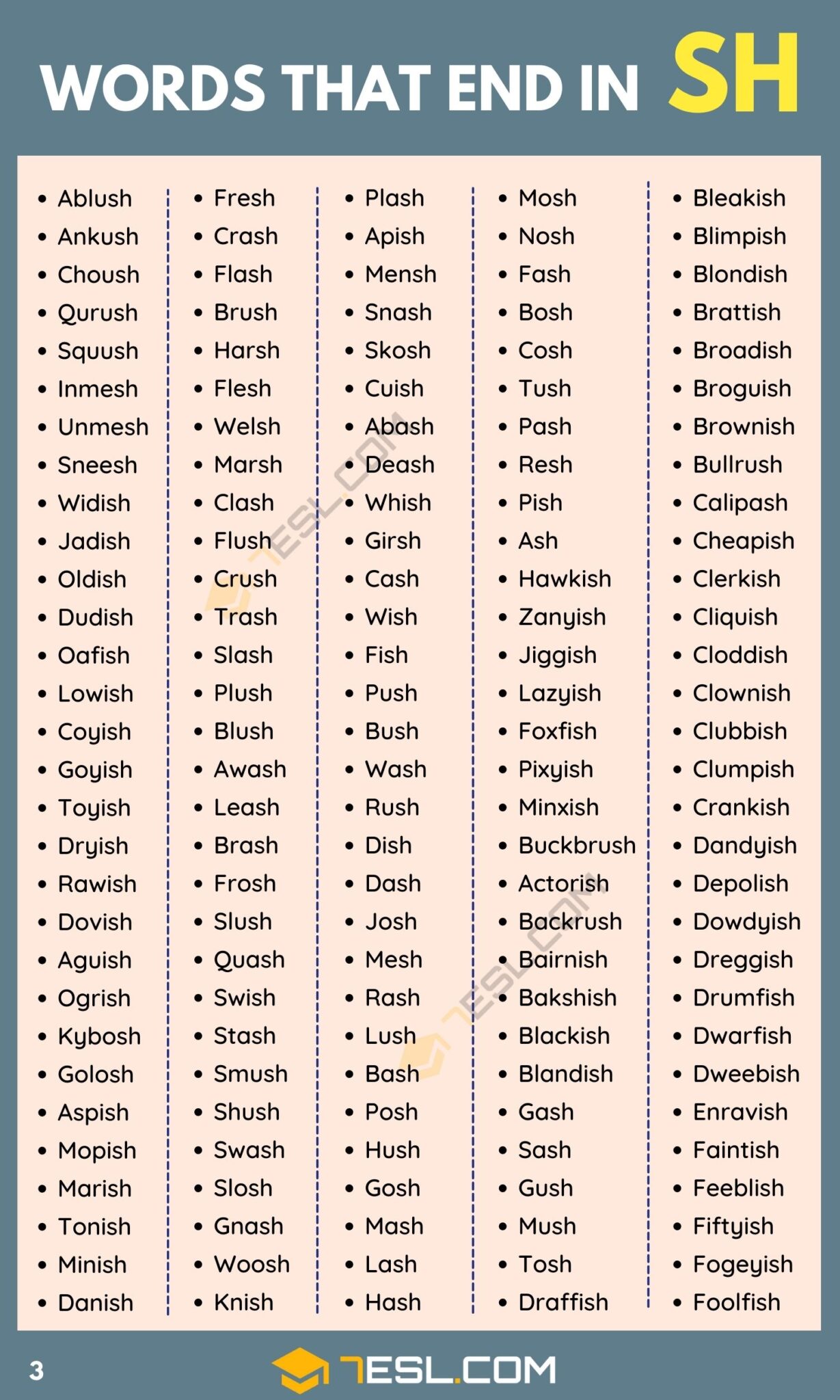 5 letter words with a s h