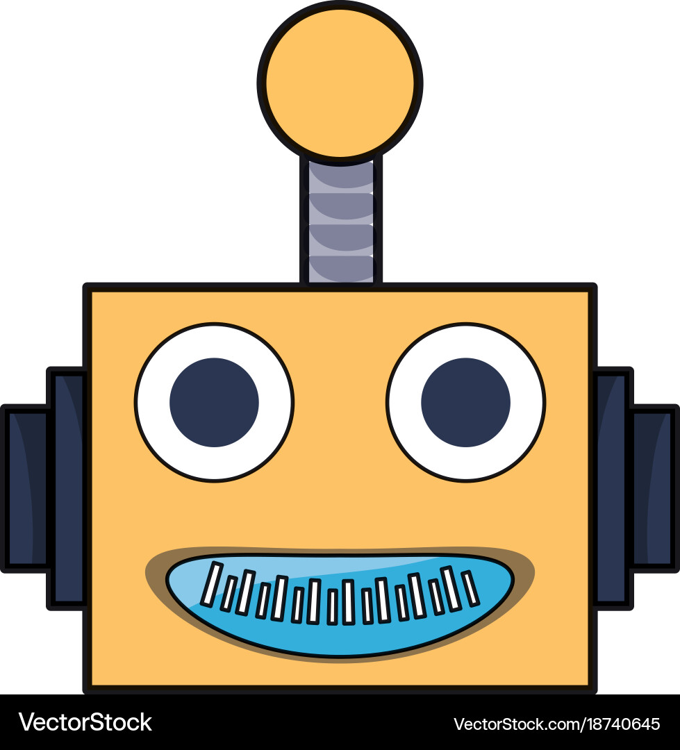 robot head cartoon