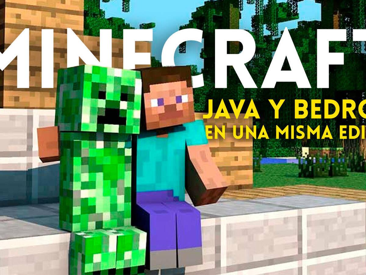 minecraft edición java y bedrock