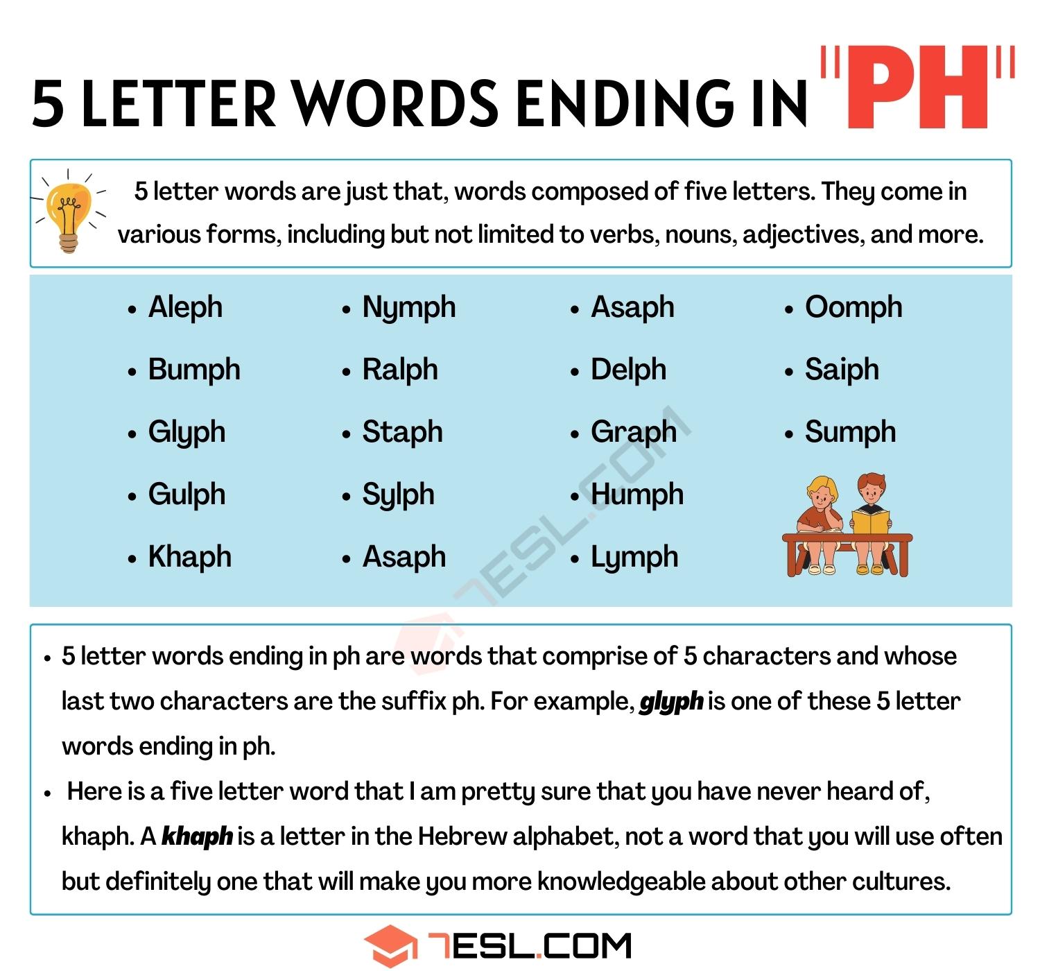 5 letter word ending in agh