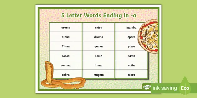 5 letter words ending ano