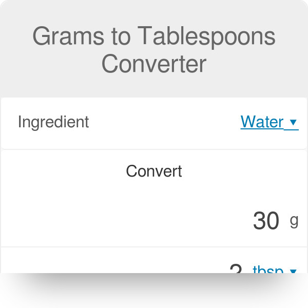 5 tablespoons to grams