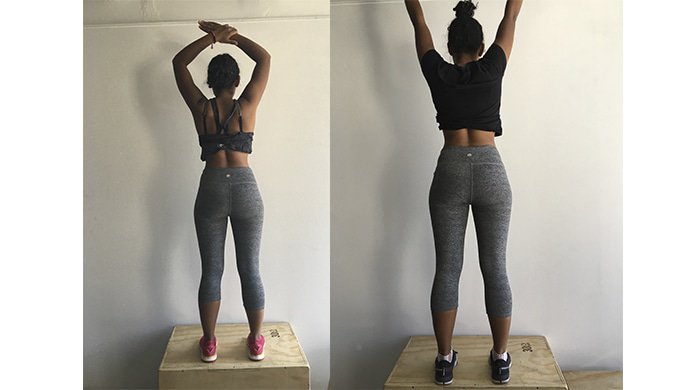 50 squats a day for 2 weeks before and after