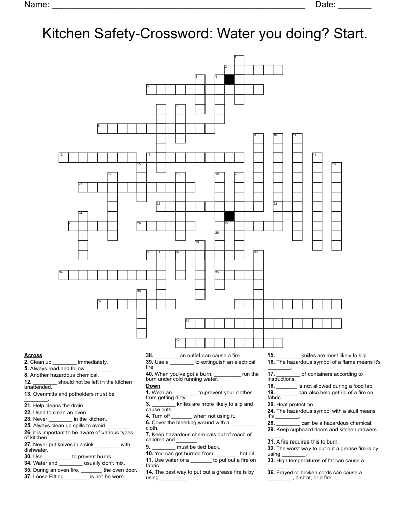 water outlet crossword clue