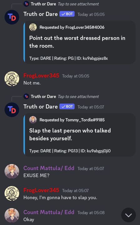 truth or dare bot