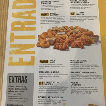 buffalo wild wings mexicali menu