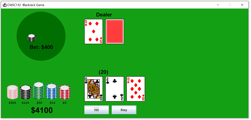 blackjack game simulator